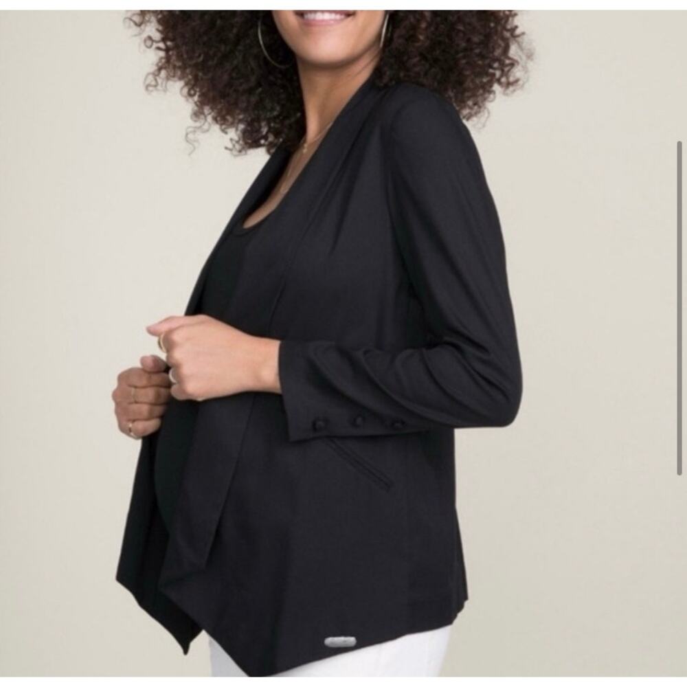 Hatch Women's Maternity Blazer Open Front 'The Blazer' Black Size 1 Workwear